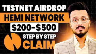 Hemi Network Airdrop Claim 500  Hemi network Airdrop join step by step in hindi [upl. by Anatak592]