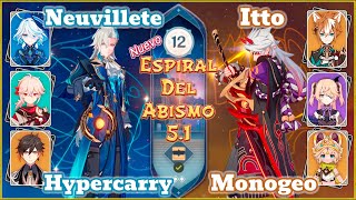 Abismo 51 Piso 12 Neuvillete C0 Hypercarry y Itto C2 Monogeo [upl. by Theta]