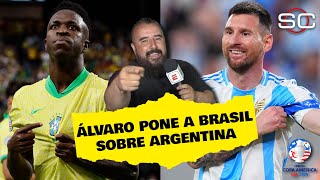 ÁLVARO MORALES está claro BRASIL FAVORITO en COPA AMÉRICA ARGENTINA y MESSI sufren  SportsCenter [upl. by Wittie]