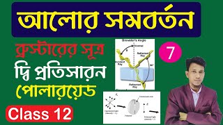 Diffraction And Polarisation Of Light Class 12 Part 7 In Bengali  Brewster Law  Polaroid [upl. by Gemoets203]