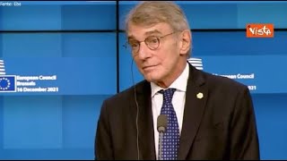 È morto David Sassoli le sue parole allultimo consiglio Ue a dicembre [upl. by Annoyed]