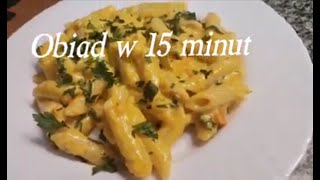 Szybki i pyszny obiad  makaron z dynią pycha 😋 Pasta with pumpkin [upl. by Kattie888]