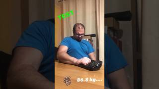 Handgrip dynamometer test arm resting on table 868 kg testing dinamometro armwrestling grip [upl. by Oinimreh]