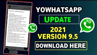 Yowhatsapp New Update 95  yowhatsapp 95 update  yowhatsapp download kaise kare [upl. by Lynch]