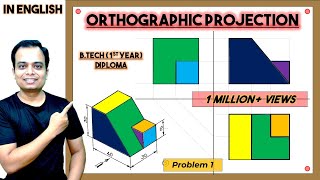 Orthographic ProjectionProblem 1 [upl. by Lona]