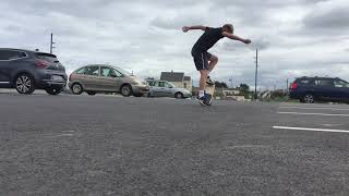 FIRST OLLIE WITH CRUISER YAMBA 500 DECATHLON SKATEBOARD [upl. by Ecirtnom]