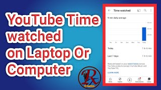 how to check YouTube time watched on computer or laptop [upl. by Masry]