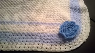 Ajuar para bebés Mantita bautismal ganchillo  crochet  Babys blanket [upl. by Womack533]