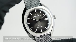 Certina Heritage DS2 Powermatic C0244071808100 Preowned [upl. by Rior737]