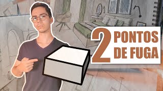 COMO DESENHAR ARQUITETURA  Perspectiva com 2 Pontos de Fuga [upl. by Lydia579]