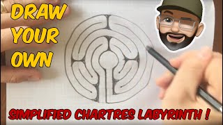 How to Draw a 5 Circuit Chartres style Medieval Labyrinth [upl. by Hsak915]