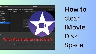 how to delete iMovie files to free up disk space  iMovie disk space render files iMovie [upl. by Eudoxia]