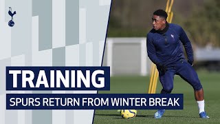 TRAINING  SPURS RETURN FROM WINTER BREAK AHEAD OF VILLA [upl. by Iarahs]