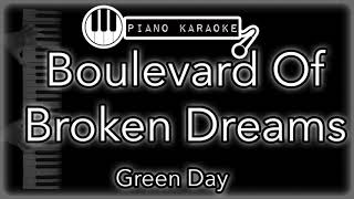 Boulevard Of Broken Dreams  Green Day  Piano Karaoke Instrumental [upl. by Adnerak]