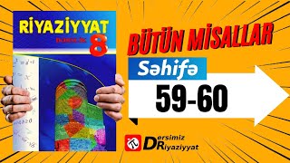 Riyaziyyat 8 ci sinif seh 5960 Kvadrat tənliklərin həlli  dersimiz riyaziyyat [upl. by Airdnazxela]