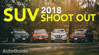 4 Crossover Comparison 2018 Honda CRV vs Nissan Rogue vs Volkswagen Tiguan vs Chevrolet Equinox [upl. by Kwei770]