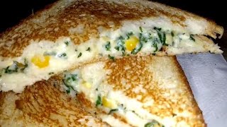 शाम के नाश्ते या बच्चों के टिफिन के बनाये लिए टेस्टी सैंडविच  Corn and Spinach Cheese Sandwich [upl. by Chrisse456]