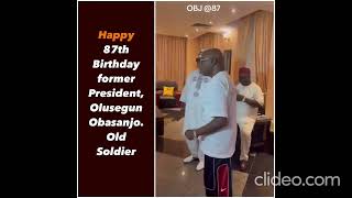 subscribe Olusegun Obasanjo dances as he celebrates his 87th birthday [upl. by Tallulah420]