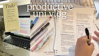 productive uni study vlog 📓 lots of studying and notetaking traditional handwritten notes [upl. by Hulton]