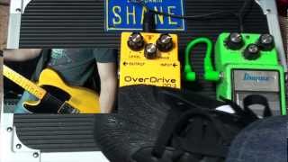 BOSS OD3 vs Ibanez Tubescreamer TS9 Pedal [upl. by Anihc17]