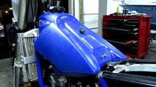 Part 76 Installing motorcycle fuel tank YZ250F example [upl. by Tutt]