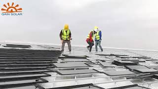 Solar Roof Tile T MAX L installation work record [upl. by Hill]