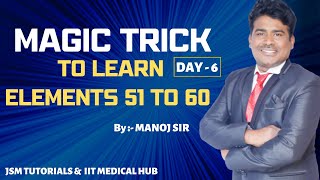 Magic Tricks to learn elements of periodic table 51 to 60  D6  By Manoj Parghan Sir [upl. by Niala]