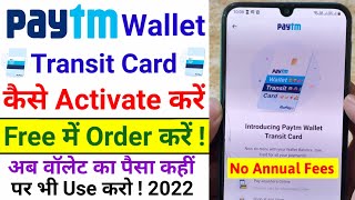 How to Activate Paytm Wallet Transit Card  Paytm Wallet Transit Card Kaise Use Kare [upl. by Aneertak]