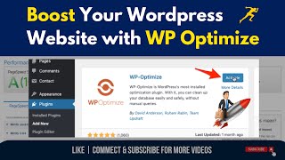 How to Boost Your WordPress Website with WP Optimize Plugin  Wordpress Speed Optimization [upl. by Suzetta]