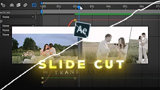 Slide Cut Transition  After Effects Tutorial [upl. by Ardnaeel]