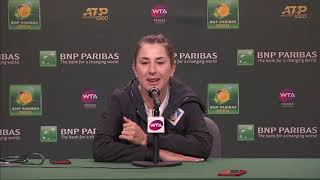 Belinda Bencic PostSemifinal Match Press Conference a the BNP Paribas Open [upl. by Adlih258]