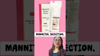 Inj Mannitol uses in Hindi shortvideo mannitol [upl. by Care]