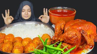 ASMR EATING WHOLE CHICKEN CURRYSPICY EGG CURRYGREEN CHILIRICE FOOD VIDEO BIGBITES [upl. by Vasos]