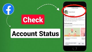 How To Check Facebook Account Status [upl. by Ellenrad]