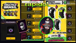 Rapido Error BUG Reclama playeras Permanentes token player 2 18 playeras free fire world series 2024 [upl. by Allard545]