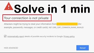 How to fix Connection is not private in Google chrome [upl. by Lamrouex]