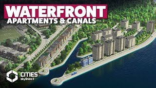 Building a MediumDensity Waterfront Housing District  Cities Skylines 2  Columbia County 10 [upl. by Walcoff]