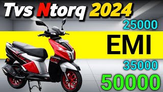 Tvs Ntorq 125 Race Xp Emi 2024 Model Engine power Down payment amp Specifications [upl. by Yunick]