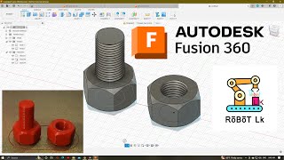 Threaded Nut and Bolt With Fusion 360 And 3D Printing  Fusion 360  Anycubic Kobra 2 3D Printer [upl. by Cordey756]