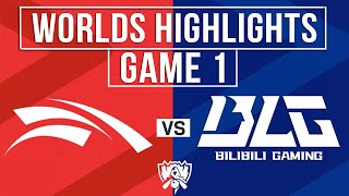 HLE vs BLG Highlights Game 1  Worlds 2024 Quarterfinals  Hanwha Life Esports vs Bilibili Gaming [upl. by Delilah]