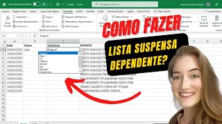 LISTA SUSPENSA DEPENDENTE Validação de dados  SEM VBA [upl. by Albertine691]