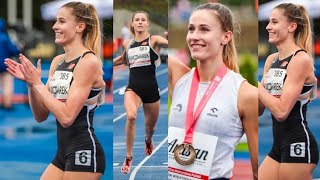 Natalia Kaczmarek wins the 400m at the 2023 Polish Championships [upl. by Wolenik]