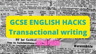 GCSE English transactional writing newspaper articles [upl. by Shirline]