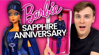 NEW Sapphire Anniversary Barbie Fashion Model Collection Doll  My FIRST Silkstone By Mattel BFMC [upl. by Lebasy929]