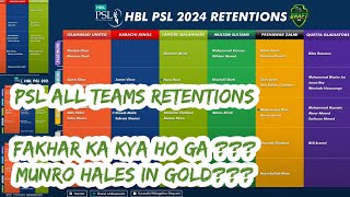 PSL 9 Retentions  PSL 2024 All Team Retained Players Analysis  PSL Retention 2023 [upl. by Phillada]