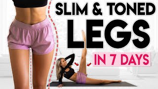 SLIM and TONED LEGS in 7 Days  8 minute Home Workout [upl. by Teddi530]