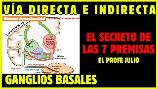 🧠VIA DIRECTA y VIA INDIRECTA de los GANGLIOS BASALES  funcionamiento de los núcleos de la base [upl. by Nek265]