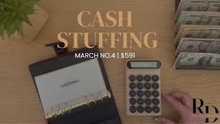 CASH STUFFING  MARCH NO4  591  SINKING FUNDS  SAVINGS CHALLENGE  ZERO BASED BUDGET [upl. by Jacy864]