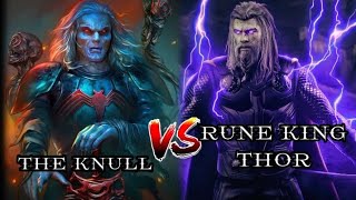 RUNE KING THOR VS THE KNULL WHO WILL WIN IN HINDI GOD OF THUNDER VS KING IN BLOCK [upl. by Clapper]