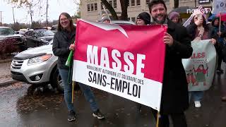 Manifestation pour dénoncer les injustices de lassuranceemploi [upl. by Berl]